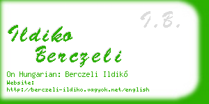 ildiko berczeli business card